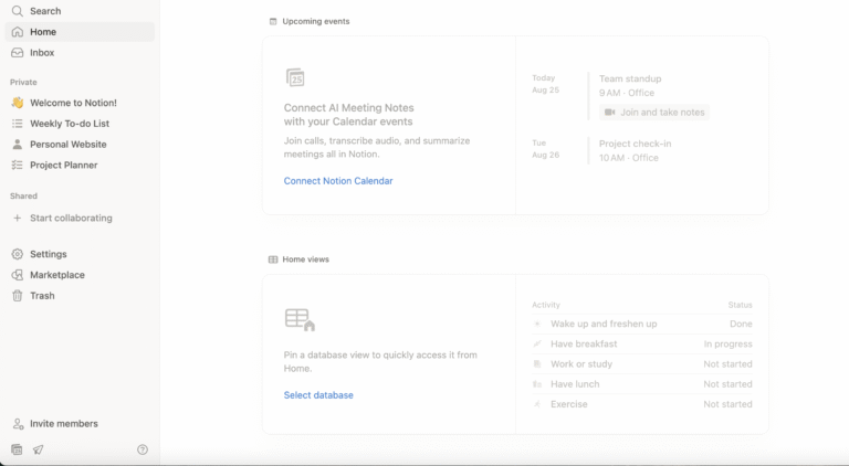 Best AI Tools for Startups - Notion AI Dashboard for Startup Productivity | GPTLaunchpad.com